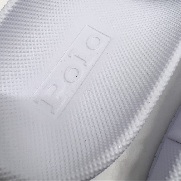 POLO Ralph Lauren CAYSON BEACH BEAR POOL SLIDES WHITE - Picture 11 of 16